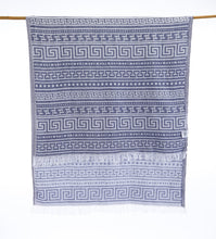 Load image into Gallery viewer, Blue Aztec Turkish Beach Towel