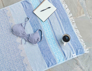 Blue Aquarius Turkish Towel