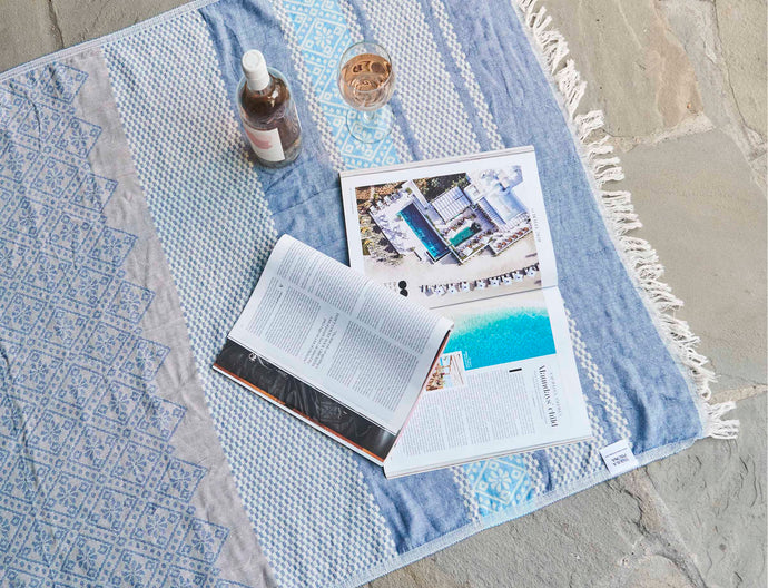 Blue Aquarius Turkish Towel