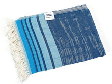 Load image into Gallery viewer, Blue Indigo Turkish Towel