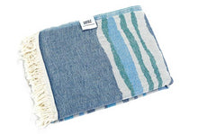 Load image into Gallery viewer, Blue Wave Turkish Towel