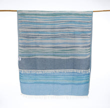 Load image into Gallery viewer, Blue Wave Turkish Towel